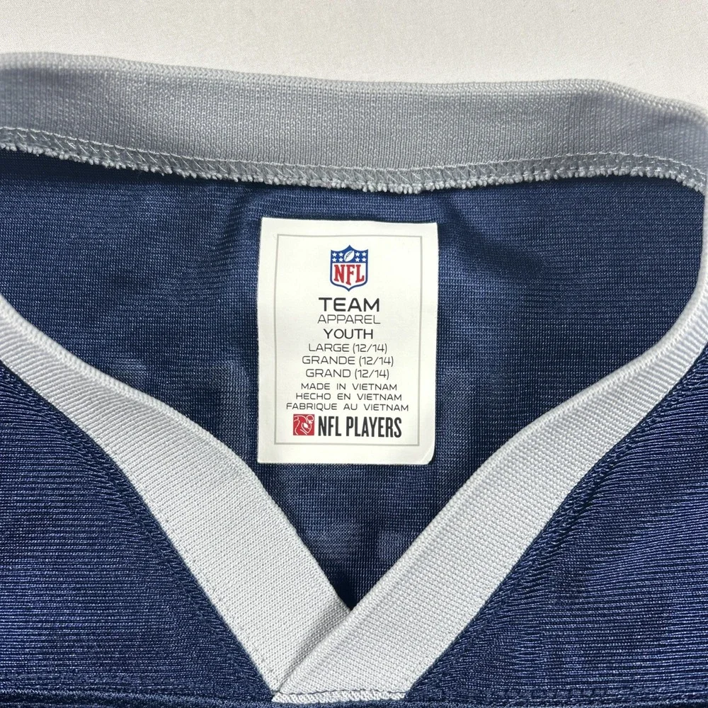 Nike NFL Seattle Seahawks Russell Wilson Jersey Youth Large L Blue Football
